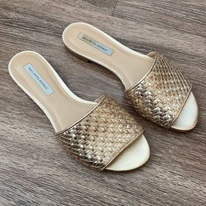 Saks Fifth Avenue Gold Woven Sandals